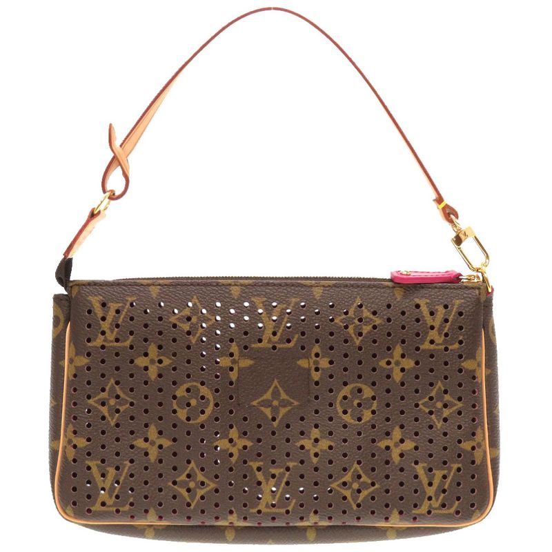 Louis Vuitton Monogram Perfo Pochette Accessoire Fuchsia Handbag Pouch — view 2