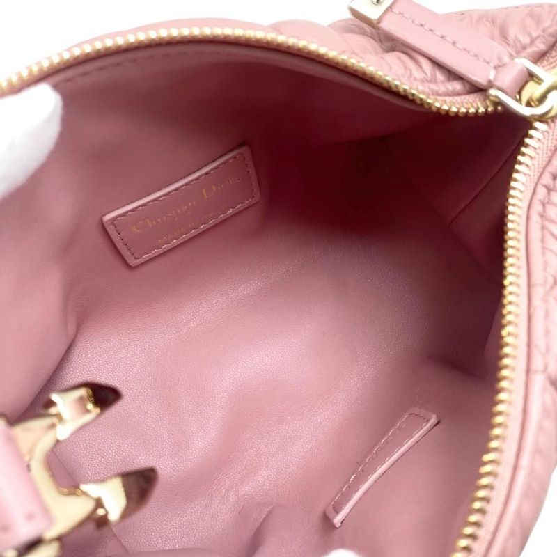 Christian Dior Handbag Nomad Pouch Small S5553 Omig Pink Gold Hardware — view 9