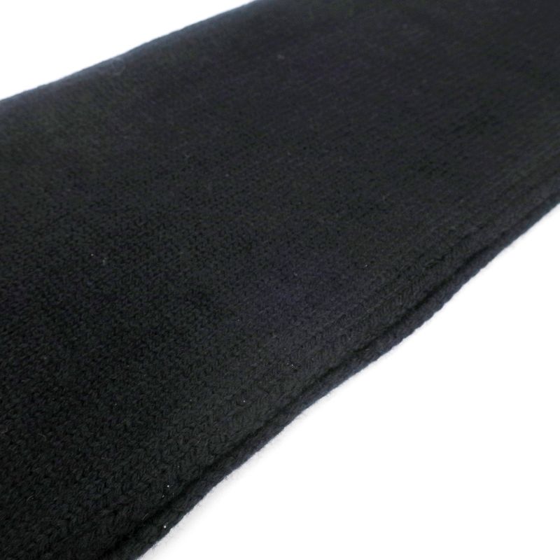 Celine Muffler Black BK Triomphe Logo Wool Accessories Scarf — view 5