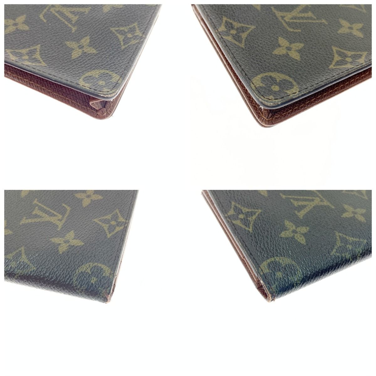 Louis Vuitton Monogram Card Holder Credit Bifold Long Bill Brown — view 4