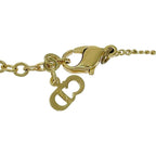 Christian Dior GP Rhinestone Oval Logo Necklace Gold — view 7