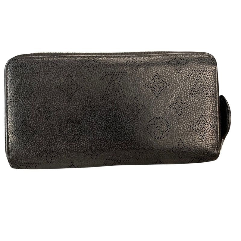 Louis Vuitton Zippy Wallet Long Calf Leather Black Silver 2829 — view 2