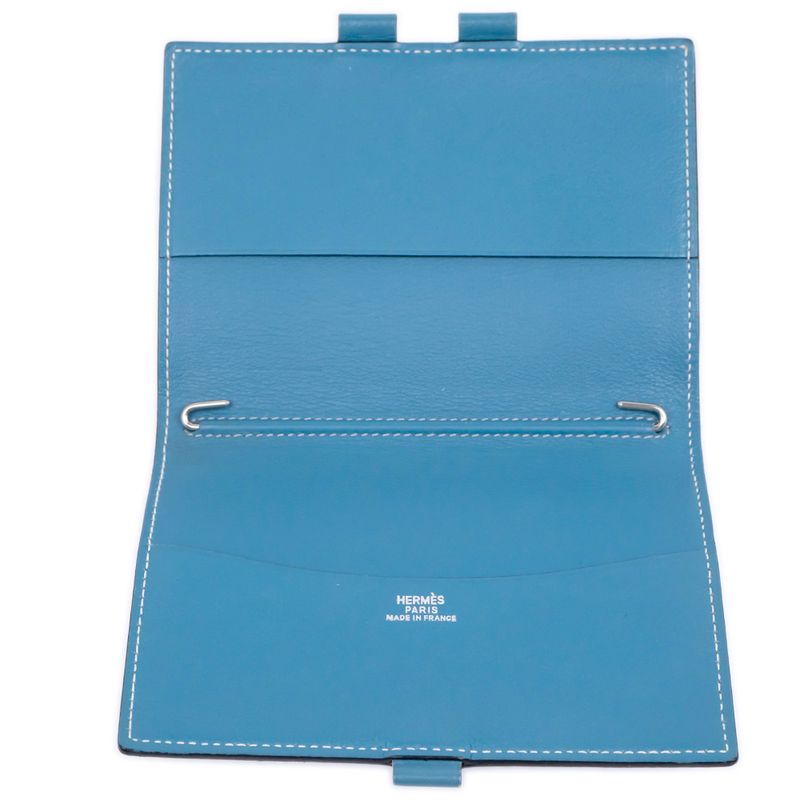 Hermes Agenda PM Blue Jean Swift Notebook Cover — view 4