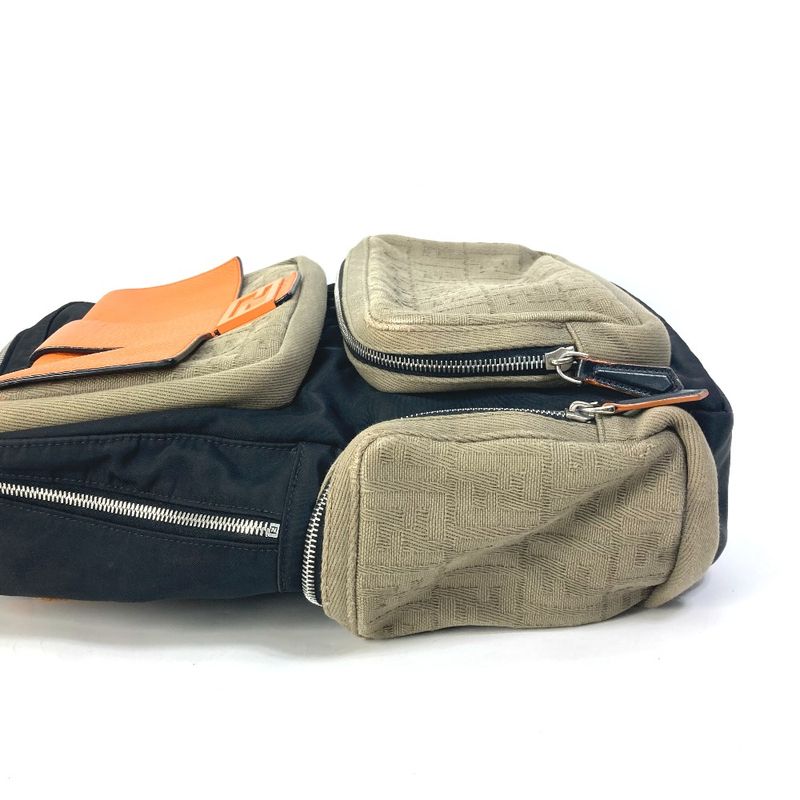 Fendi Backpack Zucca Multi 7 Vz048 Nylon Canvas Black — view 4
