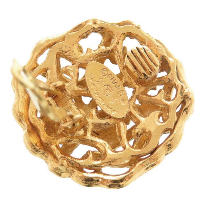 Chanel Vintage Coco Mark GP Gold Earrings 0146 — view 5