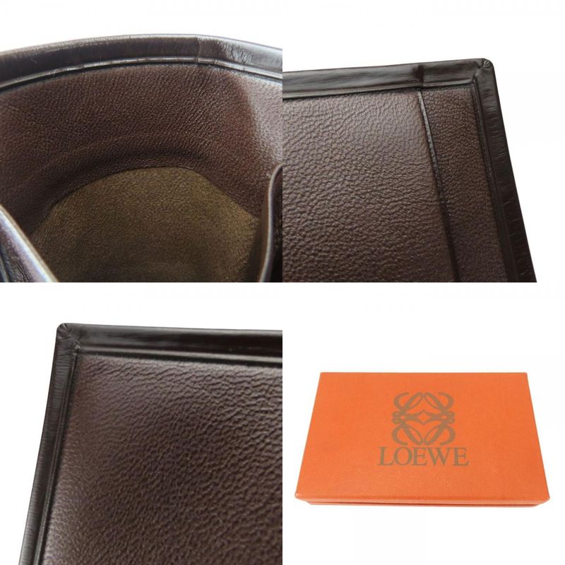 Loewe Wallet Leather Dark Crown Bifold Long Chic Men — view 9