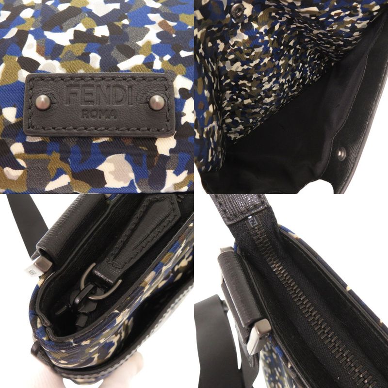 Fendi 7 dz Nylon Leather Multicolor Shoulder Bag 0487 — view 8
