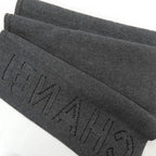 Chanel Shawl Aaa623 Gray Black 2025 Cruises Cashmere Logo Simple — view 6