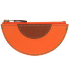Hermes Fruit Orange Leather Brown Coin Case Purse — view 2