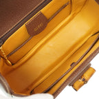 Gucci Bamboo Shoulder Handbag Leather Brown 0084 Vintage With Strap — view 5