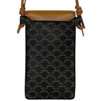 Celine Shoulder Bag Fon Black Brown Triomphe — view 3