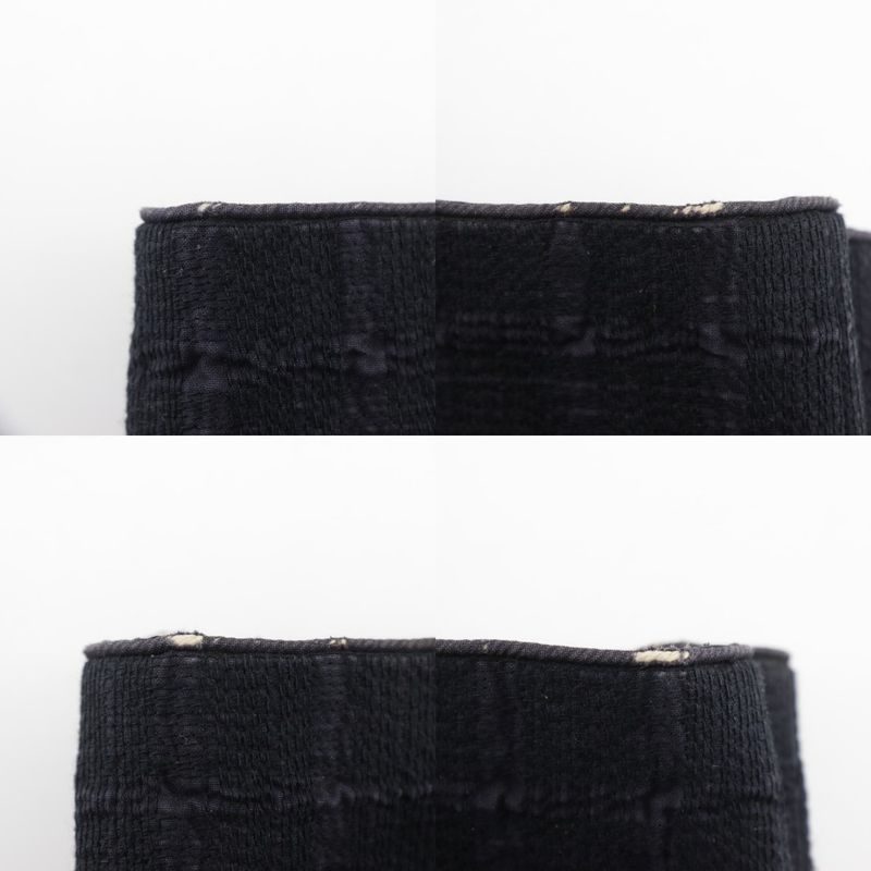 Hermes Amedava Cabas De Poche Long Shoulder Canvas Black Bag — view 6