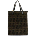Fendi Tote Bag Brown Black Zucchino — view 3