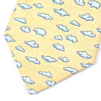 Hermes 100% Silk Clouds Animal All Over Pattern Necktie Orange Blue — view 3
