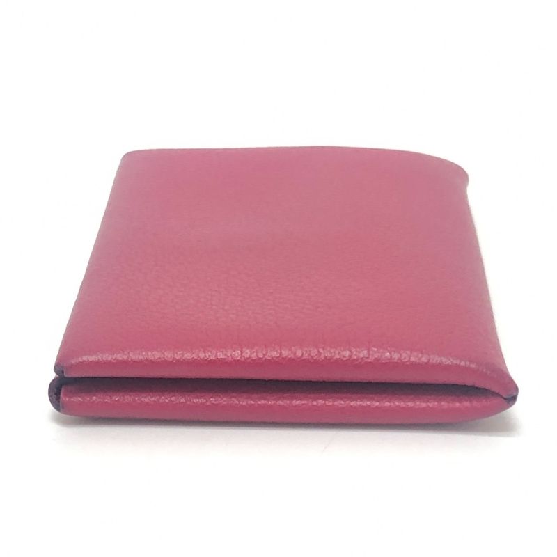 Hermes Coin Case Calvi Evercolor Rose Pink — view 3