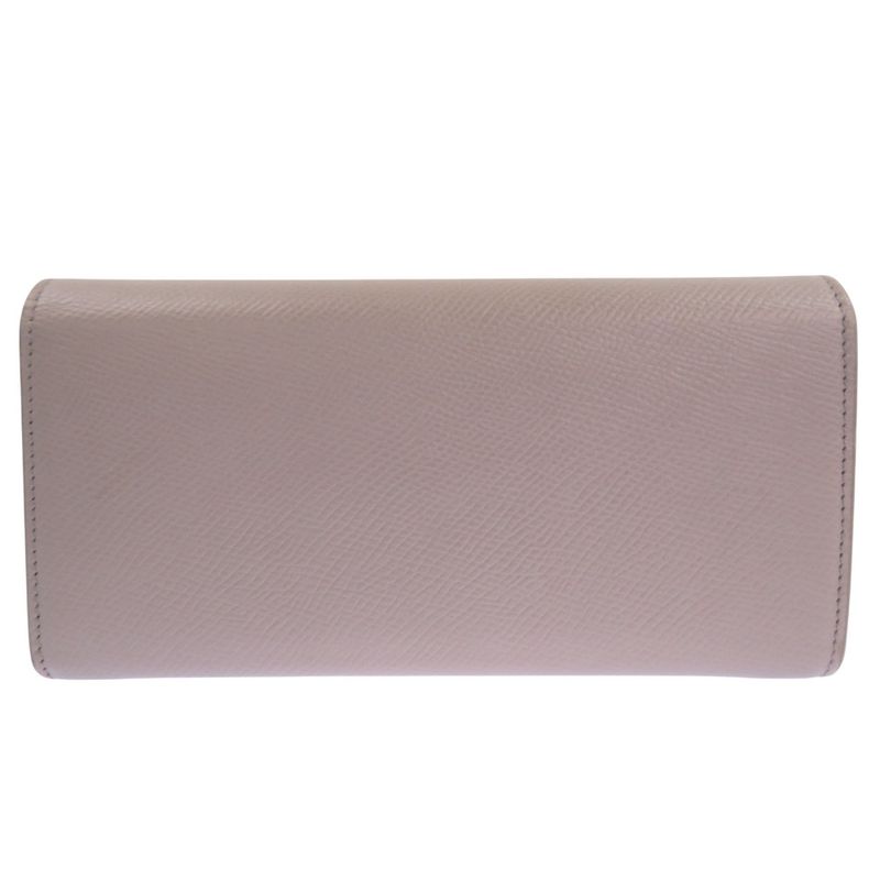 Celine Large Flap Wallet Leather Gray Long 0123 — view 2