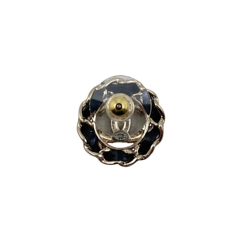 Chanel Coco Rhinestones Lambskin Metal Circle — view 7