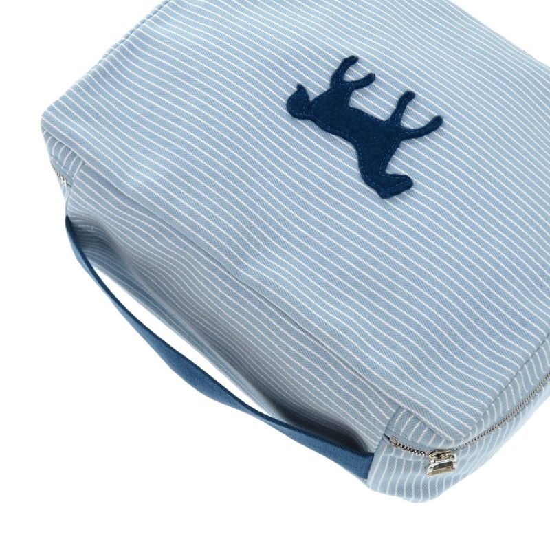 Hermes Cabriole Togo Bag MM Cotton White Blue Water 1009 Pouch — view 7