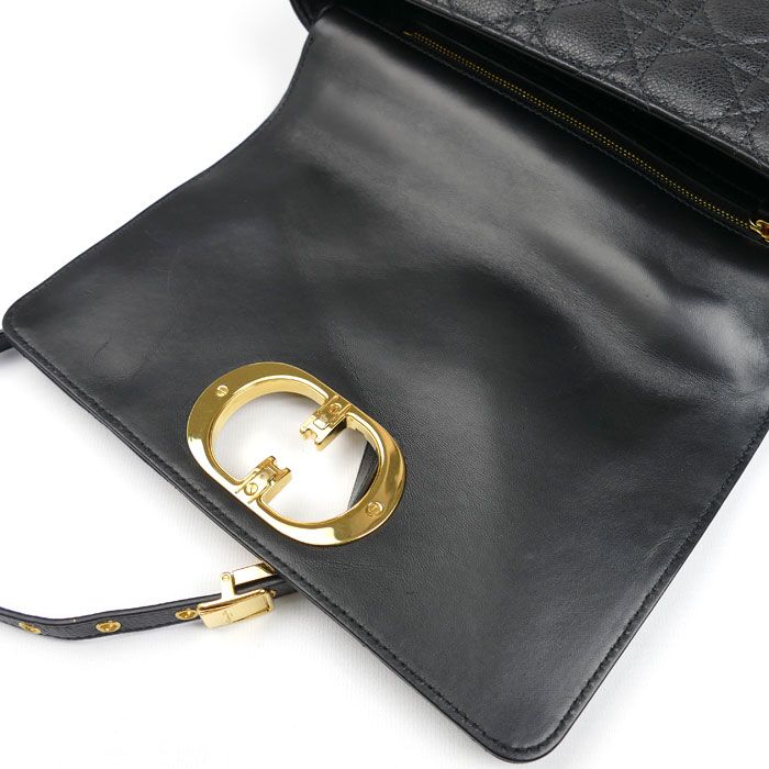 Christian Dior Caro Medium Cannage Chain Shoulder Bag Black M9242 Uwhc m900 — view 4