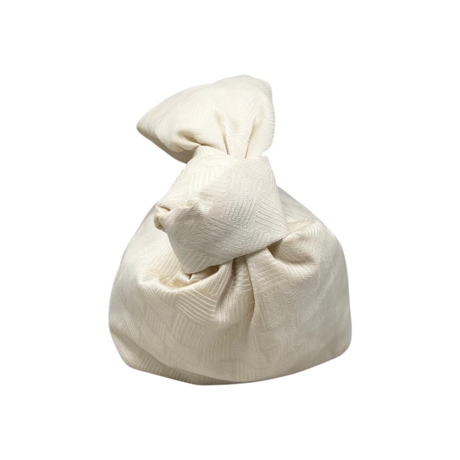 Bottega Veneta Handbag Double Knot Ivory White Silver Hardware — view 3