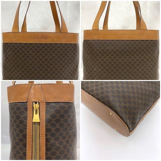 Celine Tote Bag Brown Macadam Large Leather — view 4