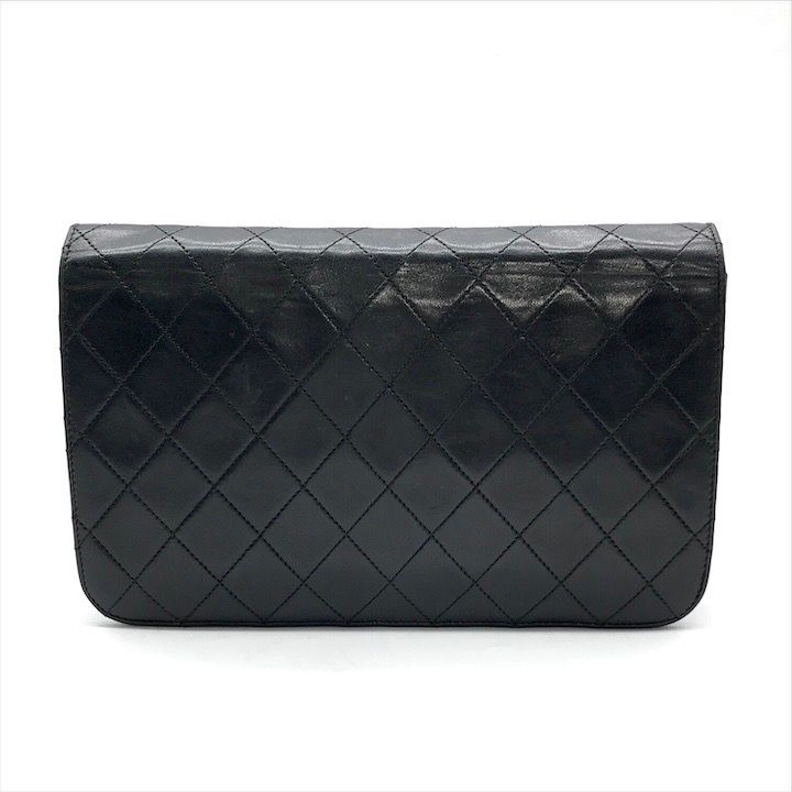 Chanel Quilted Lambskin CC Logo Push Lock Chain Shoulder Bag Black — view 2