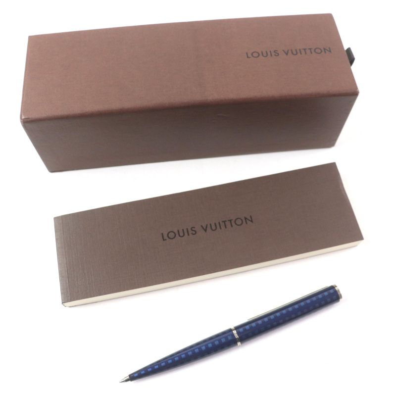 Louis Vuitton Jetluck Twist Ballpoint Pen Navy Silver With Case — view 2