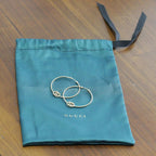 Gucci Diamond Hoop GG Earrings AU 750 18KY Box E1779 — view 9
