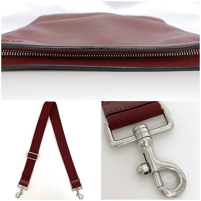 Loewe Shoulder Bag Red Anagram Leather — view 9