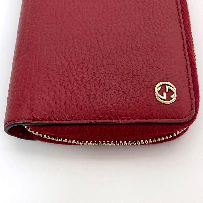Gucci Round Zipper Wallet Red Interlocking — view 6