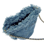 Chanel Ap2603 Denim Quilted Mini Bucket Chain Shoulder Bag — view 7