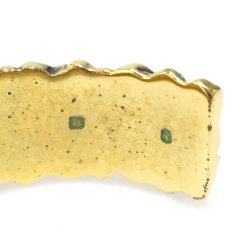Gucci Bamboo Motif Yellow Gold-Tone Bangle — view 8