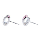 Hermes Earrings Pop Ash Mini H Pair Framboise Silver Color Jewelry — view 6