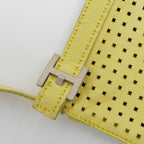 Hermes Tudu Punching Pochette Yellow Silver Hardware Shoulder Bag — view 8