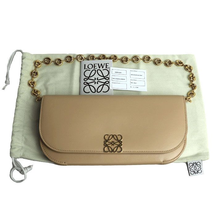 Loewe Goya Long Chain Clutch Bag Beige A896 O45 X01 — view 8