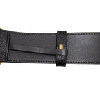 Gucci Wide Belt Double G Dj20 T 1000 Calfskinleather Black Goldhardware — view 8