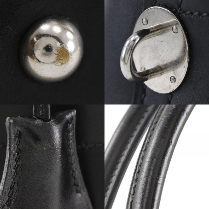 Hermes Bolide 31 Box Calf Black Silver Hardware D Handbag — view 9