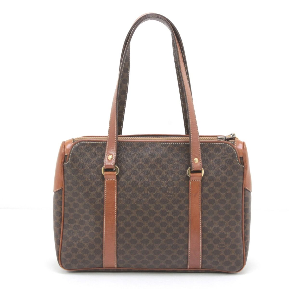Celine Macadam Pattern Tote Bag Brown — view 3