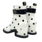 Louis Vuitton Moonlight Line Boots Short Shoes Satin White Black Ankle — view 4
