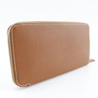 Hermes Azap Silk-in Vaux-epson Brown Q Long Wallet — view 3