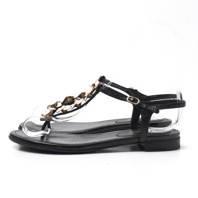 Chanel Sandals Size 35 C Thong Ankle Strap Shoes CC Coco Mark Imitation — view 3