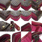Louis Vuitton Bifold Wallet Monogram Perfo Fuchsia Brown Gold Hardware — view 8
