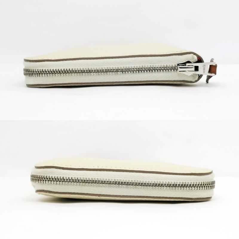 Hermes Azap Long Silk-in Epson Cles Silver Hardware Ivory-lea — view 3