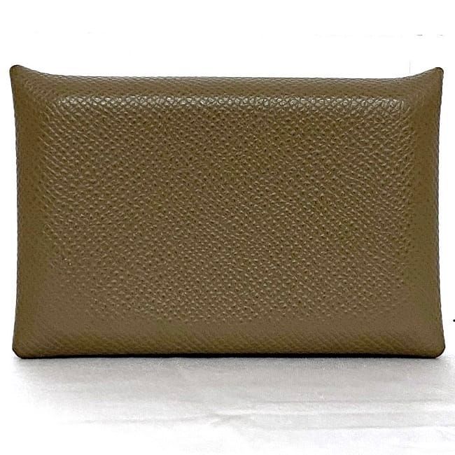 Hermes Card Case Calvi Beige Etoupe — view 4