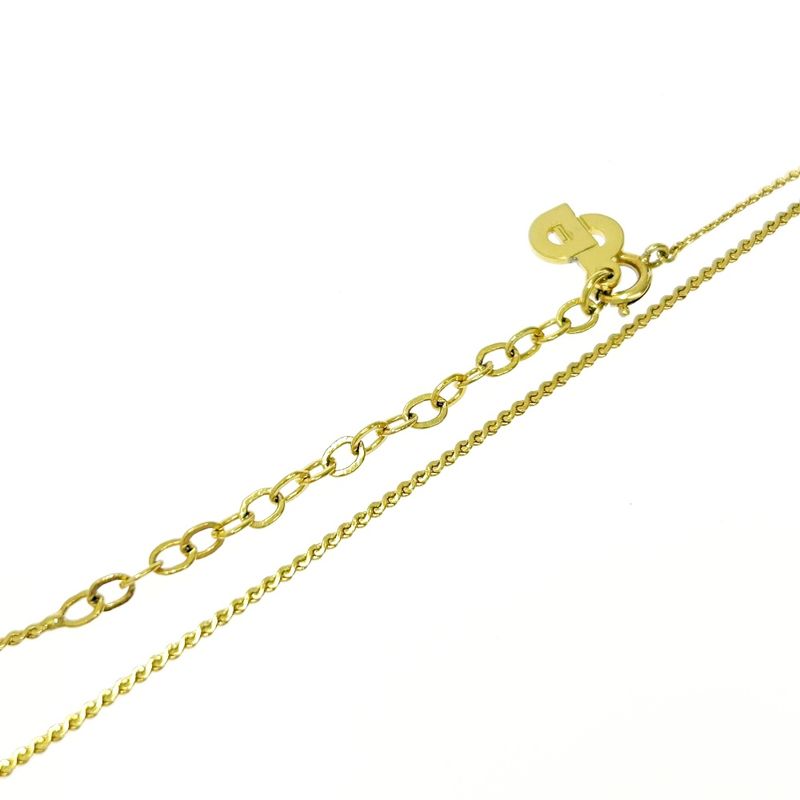 Christian Dior GP CD Logo Necklace Gold — view 7