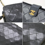 Chanel Shoulder Bag Quilted Chain Scratch Yes Black — view 7