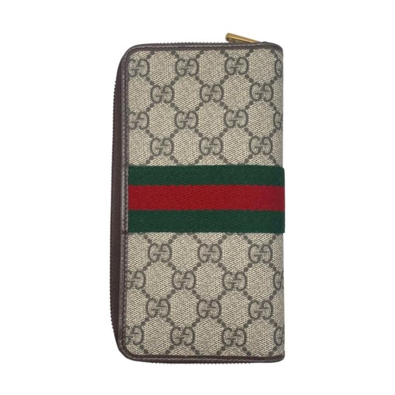 Gucci Bi-Fold Long Wallet Ophidia Zip-Around GG Pattern Double — view 2
