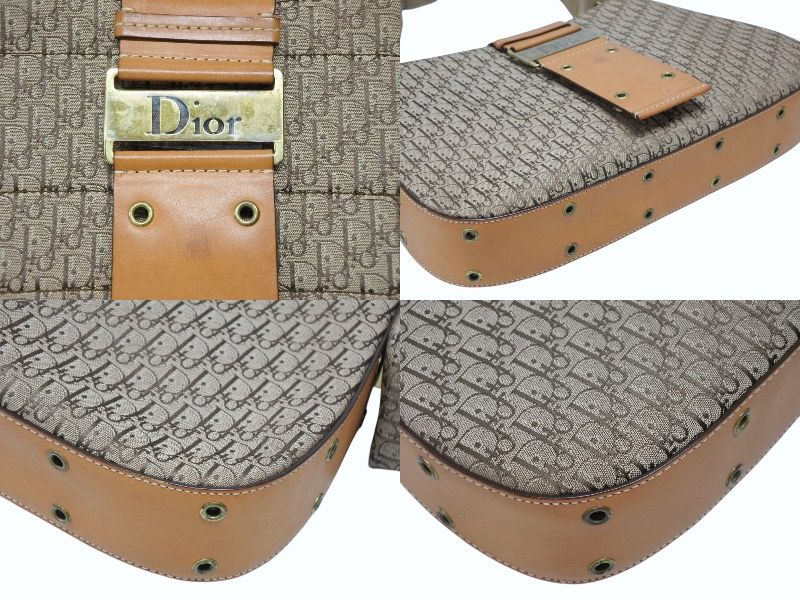 Dior Bag Street Chic Trotter Line Beige Brown Gold — view 7