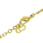 Christian Dior GP Rhinestone Ribbon Heart Necklace Gold Black — view 6