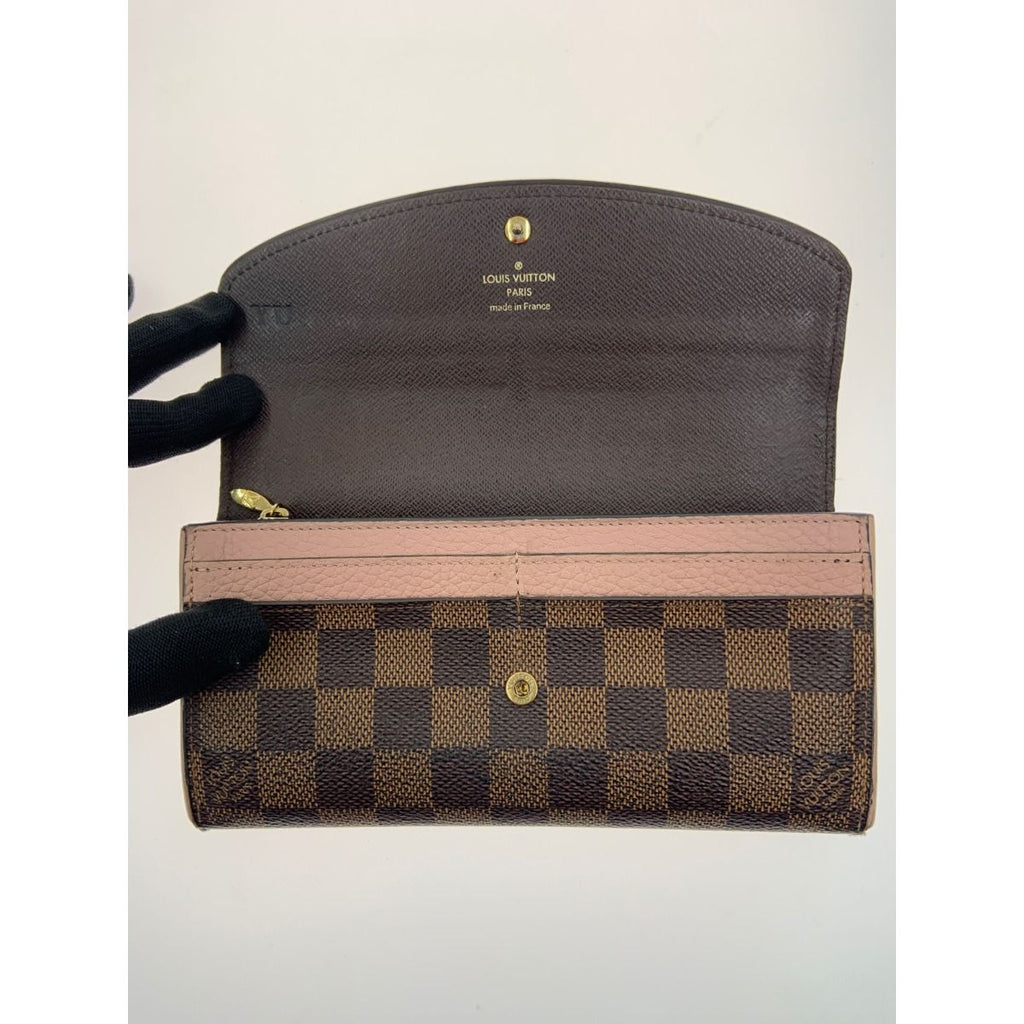 Louis Vuitton Damier Portefeuille Normandy Bifold Long Wallet Brown — view 6